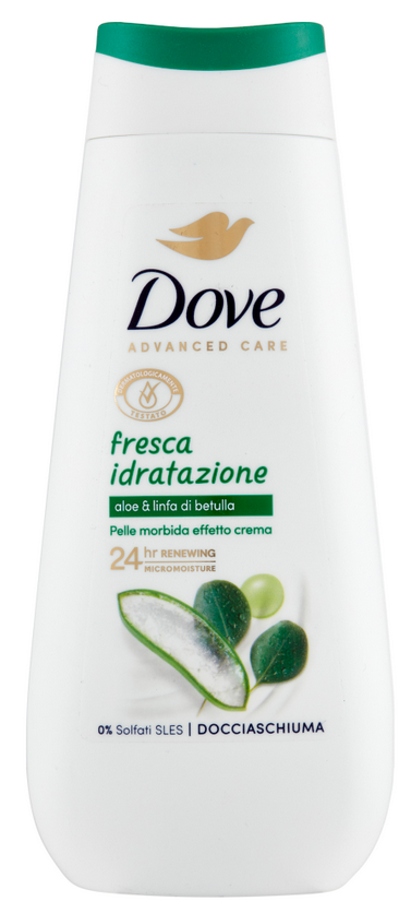 Dove Advanced Care Docciaschiuma Aloe & Linfa di Betulla 225ml